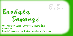 borbala domonyi business card