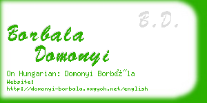 borbala domonyi business card